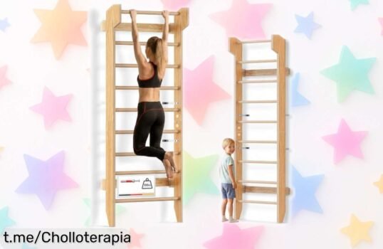 Espaldera de madera COSYLAND para gimnasio en casa: el super chollo que convierte tu hogar en un espacio fit, ¡mejora tus entrenos y disfruta con toda la familia!