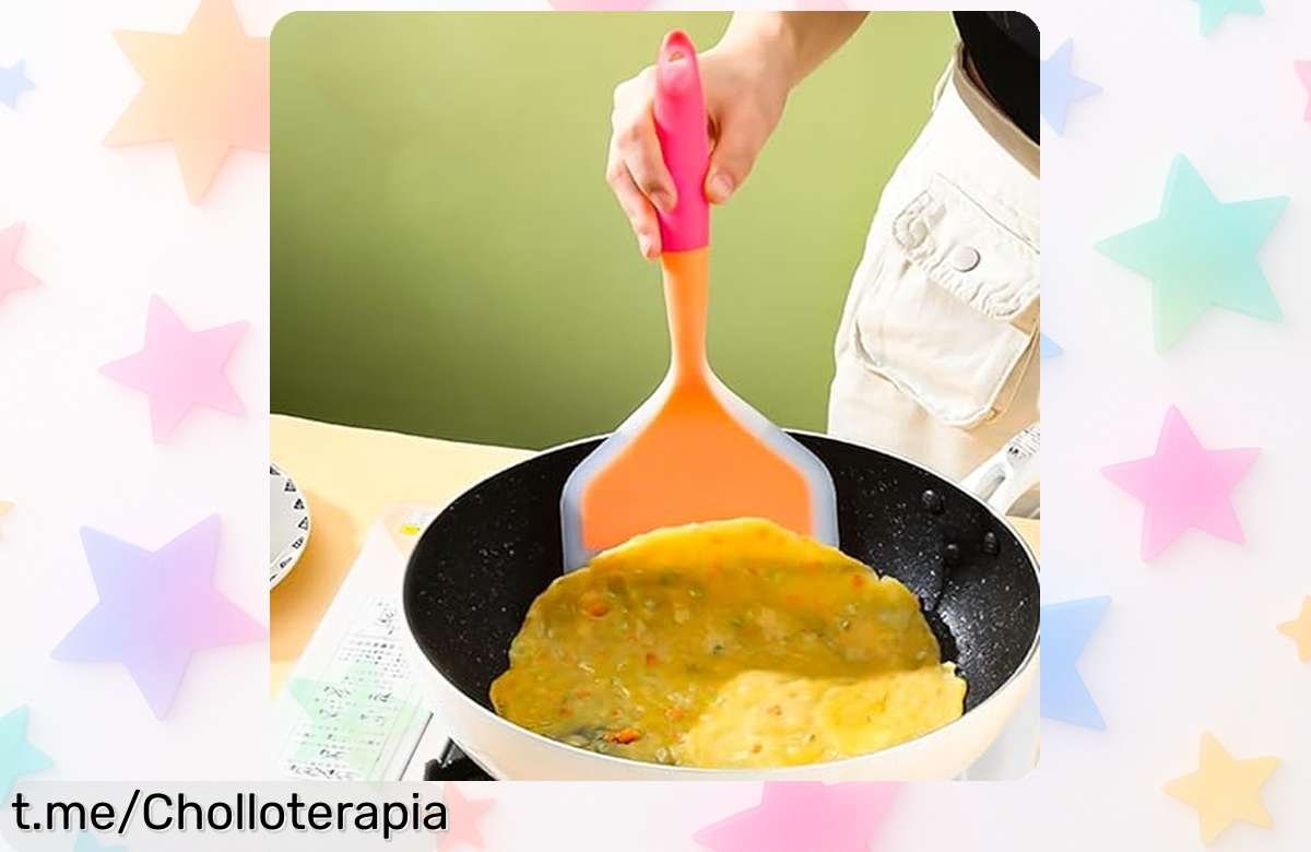 Espátula de silicona StickCookware, la herramienta perfecta para cocinar y voltear; súper resistente al calor. ¡No te pierdas este ofertón que hará brillar tus comidas!