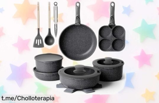 Espectacular juego de 20 piezas de ollas y sartenes Yashe con asas extraíbles, ¡rebajado a un precio tirado que no puedes dejar escapar para tus mejores recetas!
