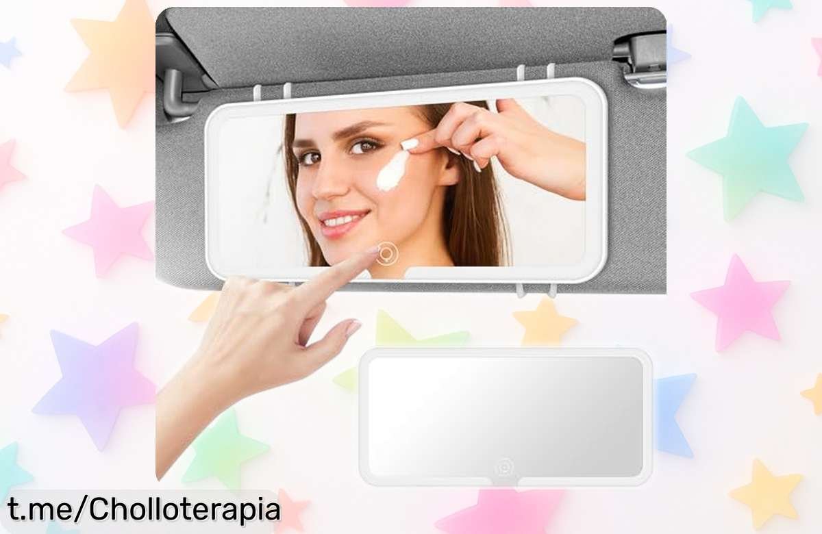 Espejo de maquillaje LED Adiwo con luz táctil y tres modos, ¡rebajado a un precio que parece mentira! Lucir radiante está al alcance tuyo, no te lo pierdas.