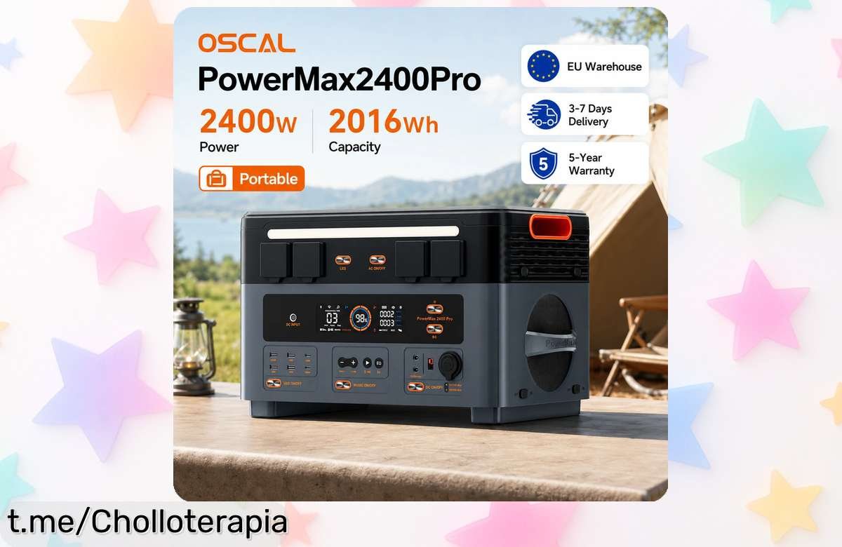 Estación de energía portátil OSCAL PowerMax 2400Pro: potencia infinita para tus aventuras, ¡no te pierdas este preciosísimo súper chollo que está a la vista!