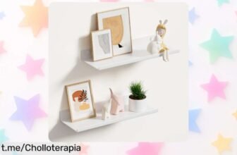 Estante metálico Wisfame para pared que aguanta hasta 5 kg, súper fácil de instalar y con un precio tan loco que no puedes dejar pasar esta oportunidad única.
