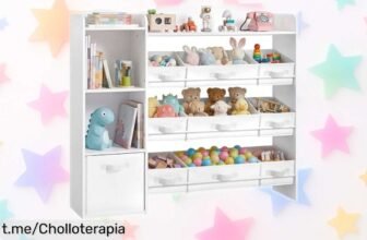 Estantería SONGMICS para juguetes con 9 cestas y cajón, el ofertón que hará brillar la habitación de los peques ¡Consíguela ya antes de que se acabe!