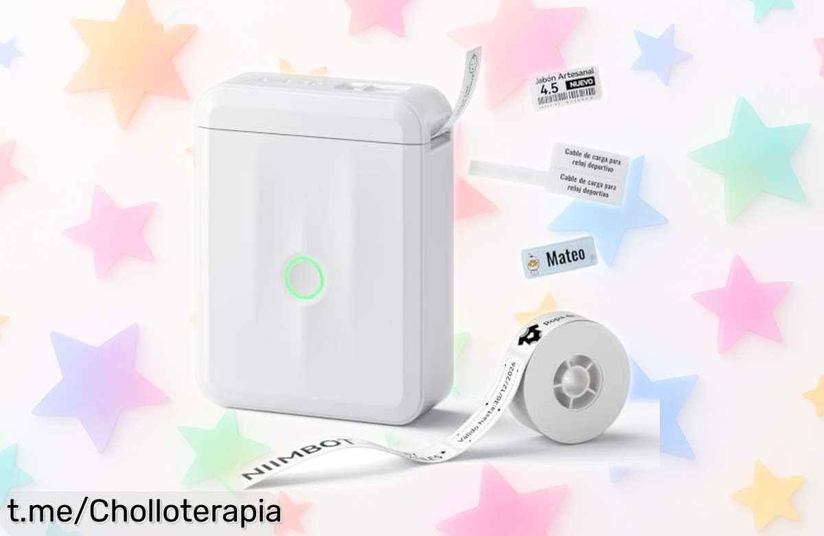 Etiquetadora mini NIIMBOT D110 que organiza tu vida al instante, descuento brutal para conseguirla hoy y poner orden en casa o el cole. No dejes pasar esta locura.
