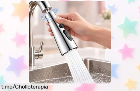 Extensor de grifo de cocina que gira 360° y ofrece 3 modos: ¡aprovecha este chollazo para hacer tu limpieza más fácil antes de que se agote!