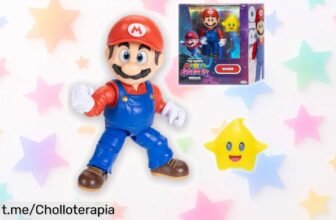 Figura de Mario con estrella Luma de Super Mario Galaxy a precio espectacular, un tesoro para coleccionistas que hará latir tu corazón gamer. ¡No te lo pierdas!