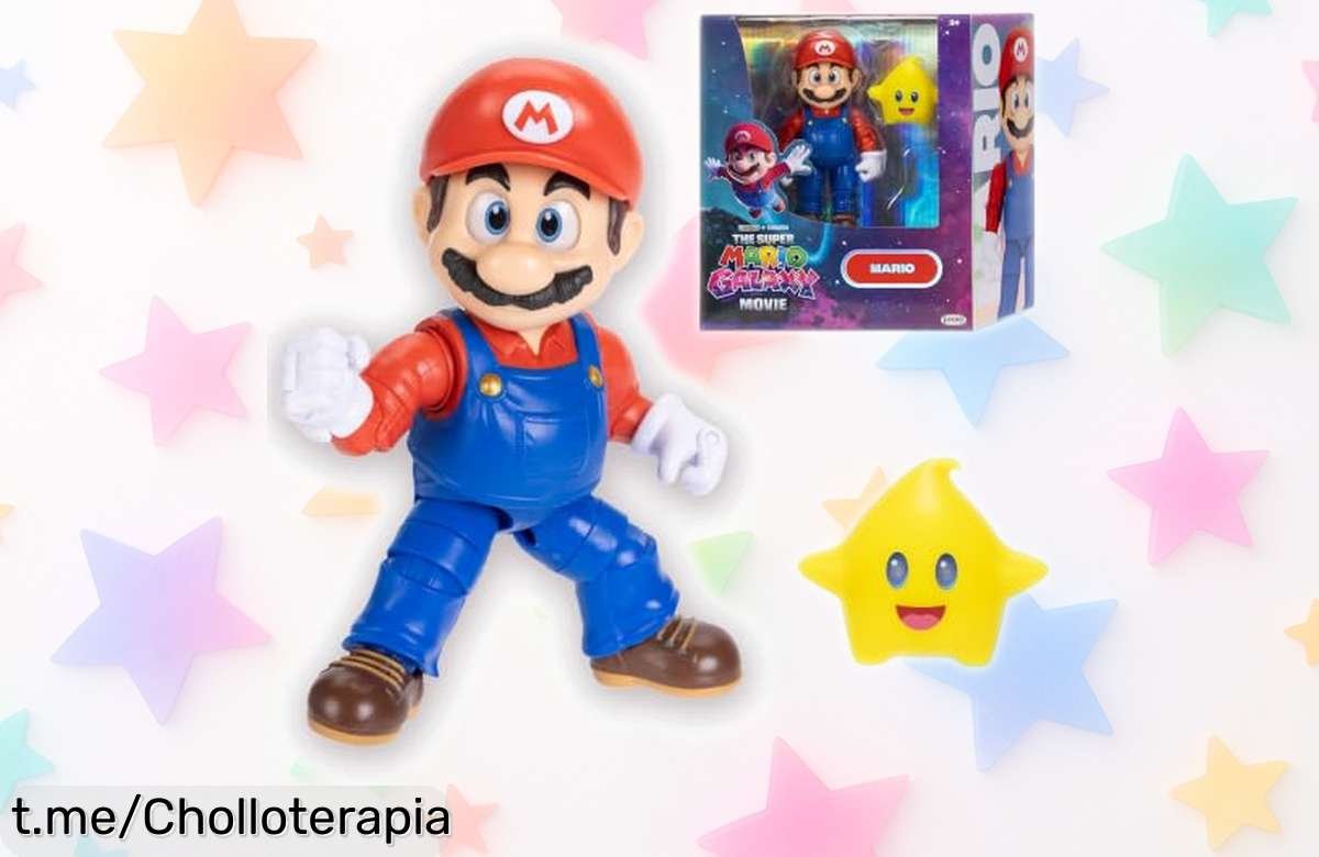 Figura de Mario con estrella Luma de Super Mario Galaxy a precio espectacular, un tesoro para coleccionistas que hará latir tu corazón gamer. ¡No te lo pierdas!