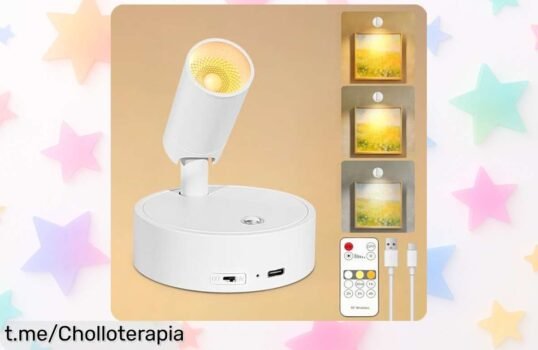 Foco LED recargable Dehobo con mando a un precio locazo: ilumina tus plantas y cuadros como nunca antes, ¡aprovéchalo ya y sorpréndete con su magia!