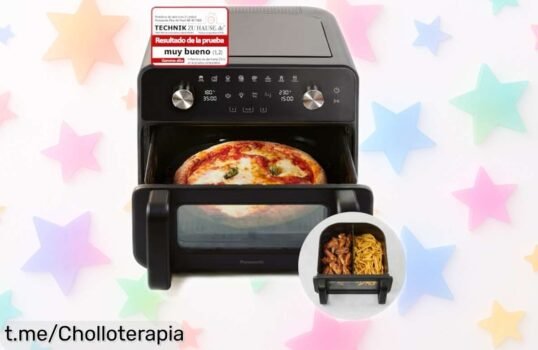 Freidora de aire doble Panasonic con cesta XL, controla tu comida sin abrirla y disfruta ya del mejor precio que te dejará alucinado. ¡No te quedes sin la tuya!