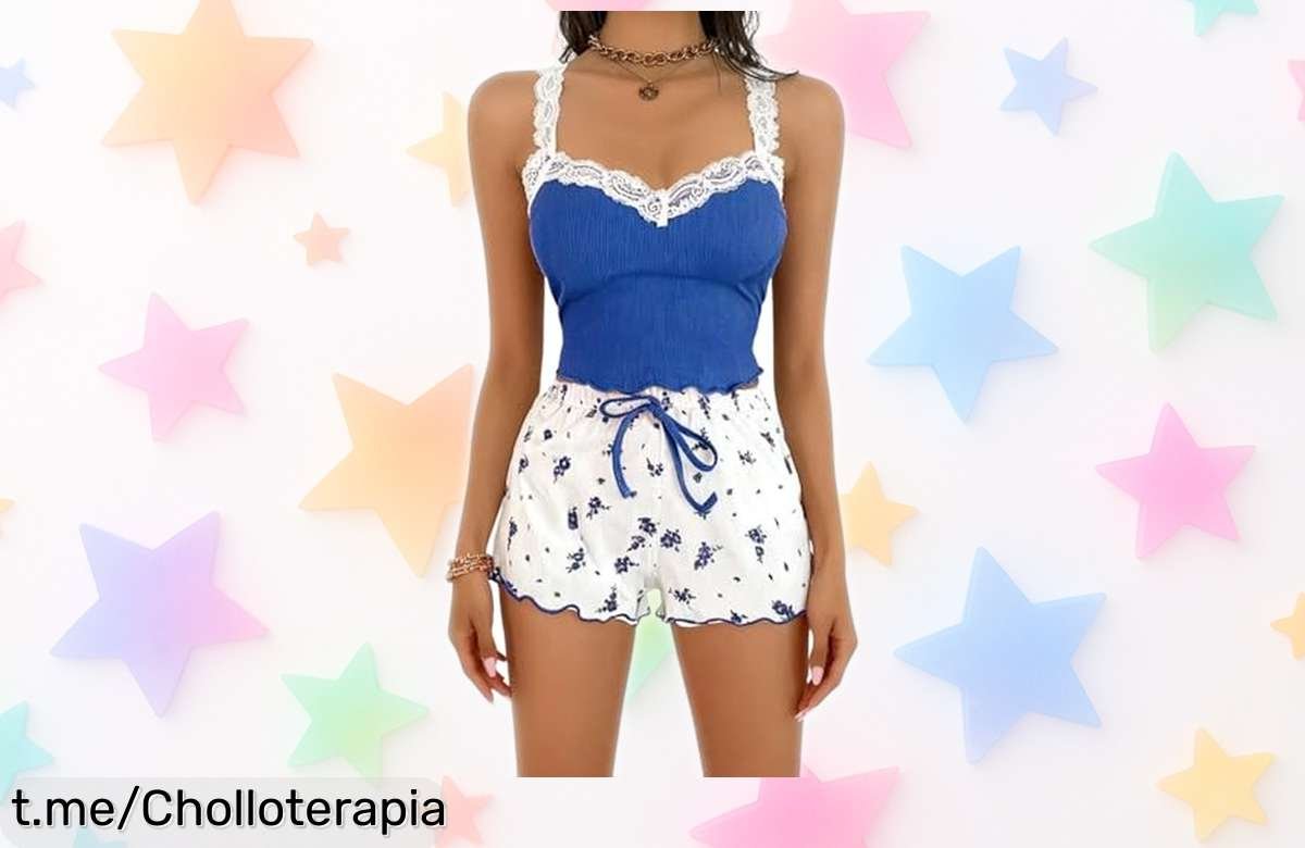 Fresquito y elegante conjunto de pijama Gatamaiu para mujer: ¡precio tirado que no puedes dejar escapar para lucir fabulosa en casa!