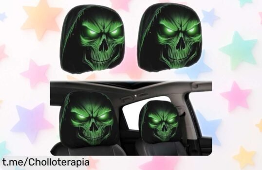 Fundas de reposacabezas Ghost Face para coche a precio loco, perfectas para los amantes del terror: un ofertón que no querrás dejar pasar ¡aprovéchalo ya!