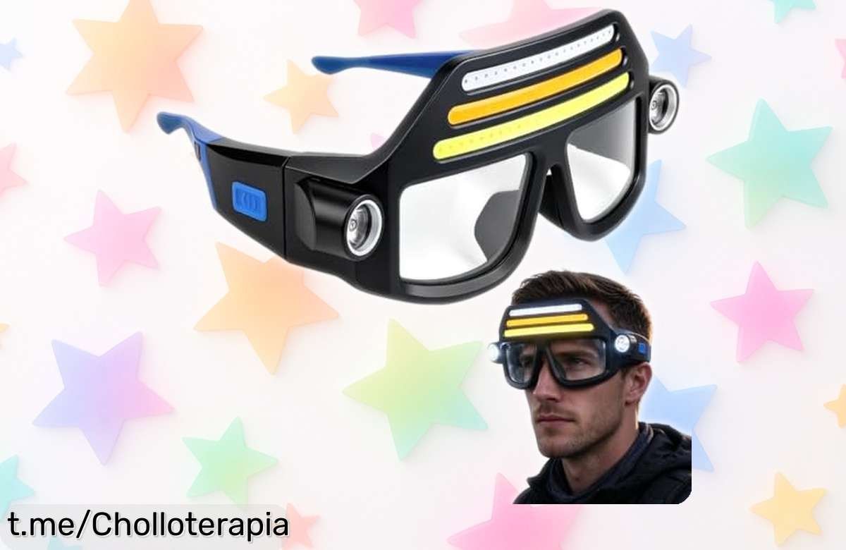 Gafas LED recargables con 8 modos para iluminar tus aventuras; aprovecha el precio increíble antes de que se agoten y mejora tu experiencia al aire libre ¡No te quedes sin ellas!