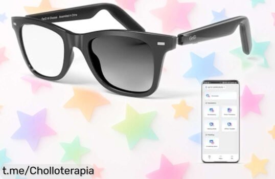 Gafas inteligentes IA Glasses con ChatGPT y auriculares Bluetooth: el combo insólito para traducir en tiempo real y disfrutar de música a un precio increíble que no te puedes perder.