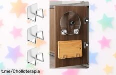 Ganchos adhesivos de acero inoxidable para fregadero, organización sin taladro y precio loco que no puedes dejar pasar ¡Haz tu cocina más fácil ahora!