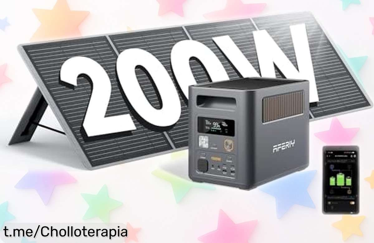 Generador solar AFERIY 1800W con batería ampliable: ¡chollo impresionante para energizar tu vida sin enchufes y cargar en solo una hora! No dejes pasar esta oferta.