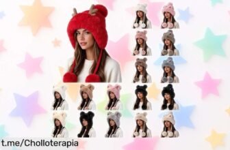 Gorro de punto con orejeras peludas y pompones de gran lujo, ¡aprovecha este descuentazo insólito y mantén tu estilo calentito en cualquier ocasión!