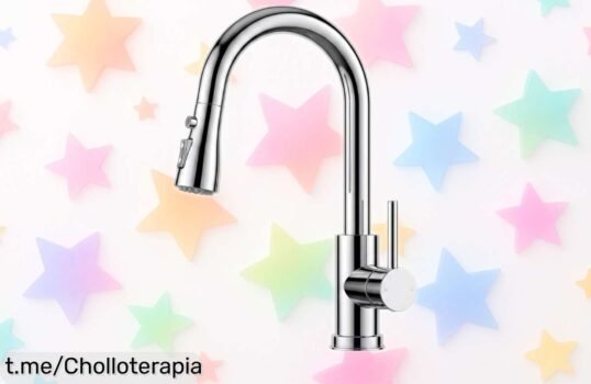 Grifo de cocina FORIOUS extraíble con caño giratorio y tres modos de agua ¡Ahora a un precio regalado que no podrás dejar pasar! Siente la diferencia en cada lavado.