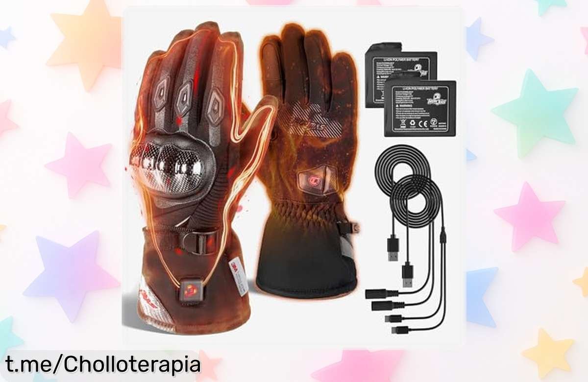 Guantes calefactables para moto BORLENI, calientan en 3 segundos y son táctiles; ¡aprovéchalos ahora que se han rebajado a un precio increíble! No dejes pasar esta oportunidad única.