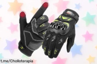 Guantes para moto KEMIMOTO con palma antideslizante y pantalla táctil a un precio de escándalo que solo podrás disfrutar hoy, ¡no te quedes sin proteger tus manos en cada aventura!