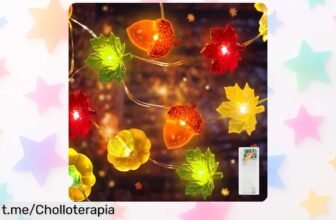 Guirnalda LED de 2 metros con calabazas y hojas en 3D de Auting: un ofertón increíble que ilumina tu hogar sin complicaciones, ¡hazlo brillar ahora mismo!