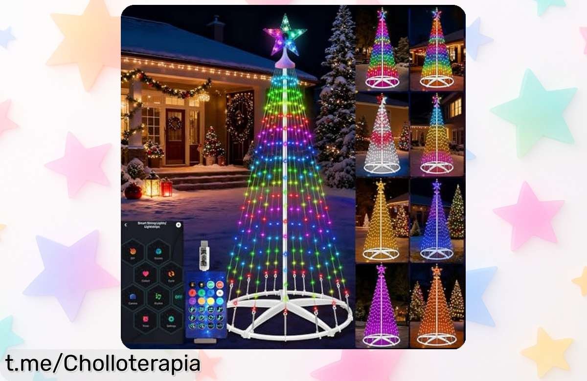 Guirnalda de luces LED RGB que baila con la música, controlable por app y mando; oferta brutal para iluminar tu casa ¡no te quedes sin ella!