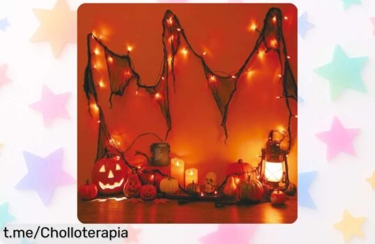 Guirnalda de luces LED para Halloween con 8 modos y temporizador, ¡ofertón que hará brillar tu casa este terrorífico octubre! Es el momento perfecto para darle ese toque especial.