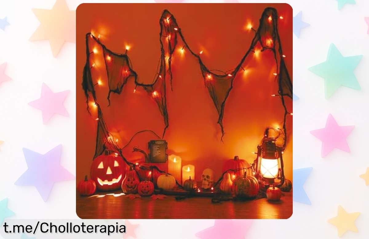 Guirnalda de luces LED para Halloween con 8 modos y temporizador, ¡ofertón que hará brillar tu casa este terrorífico octubre! Es el momento perfecto para darle ese toque especial.
