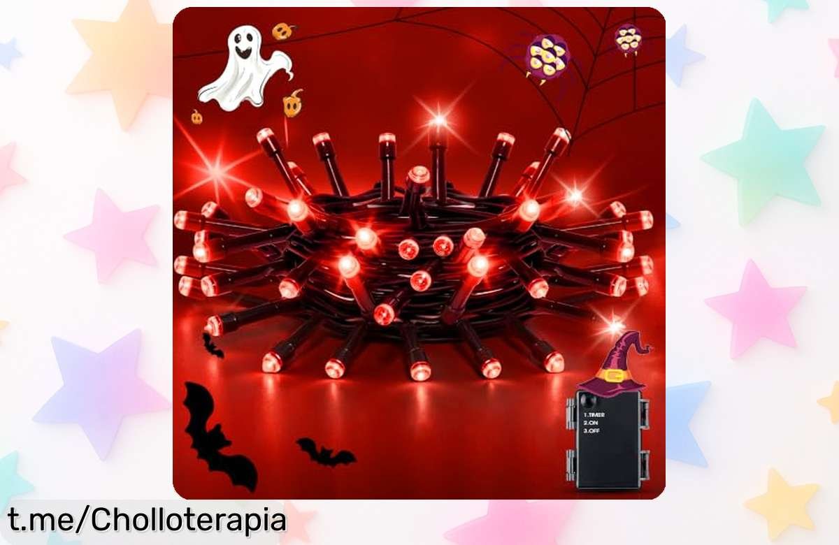 Ilumina tu hogar con la cadena de luces rojas que se enciende sola, ¡un ofertón para dar ambiente sin complicaciones! Aprovecha antes de que desaparezca.