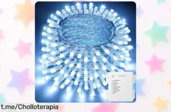 Ilumina tu hogar con las luces de Navidad Realky, 210 LEDs a pilas y 8 modos, un ofertón que transformará cualquier espacio en minutos. ¡Haz que brille la magia ya!