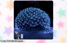 Ilumina tu jardín con las luces de cortina WoskjXas: 96 LEDs, carga solar rápida y 8 modos. ¡Aprovecha este ofertón antes que se agote!