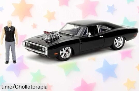 Impresionante coche coleccionable Dodge Charger 1970 de Jada Toys con Dominic Toretto, ¡superdetallado y a un precio loco! No dejes pasar este chollazo para revivir tus escenas favoritas.