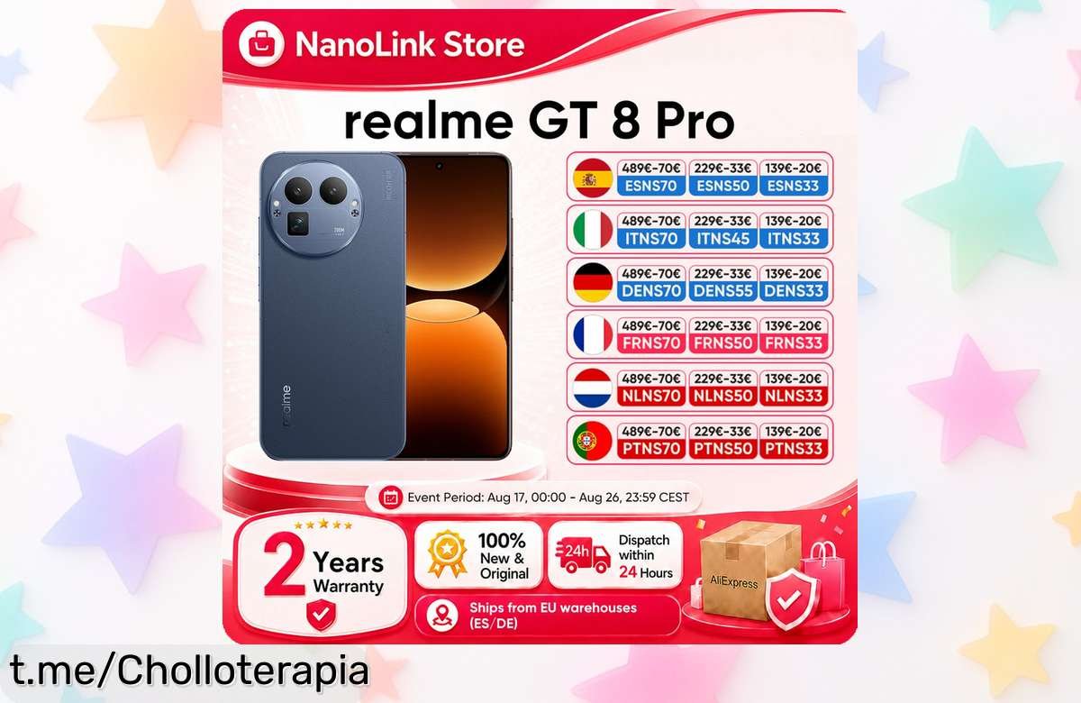 Impresionante móvil Realme GT 8 Pro 5G con cámara de 200MP y pantalla 144Hz a un ofertón que te dejará boquiabierto, ¡no pierdas esta oportunidad única para estar siempre conectado!