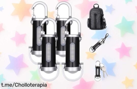 Impresionante pack de 4 linternas led Kssvzz, súper potentes y resistentes al agua, ¡aprovecha este ofertón que incluye baterías recargables para nunca quedarte a oscuras!