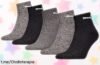 Impresionante pack de 5 calcetines cortos PUMA con suela antideslizante a un precio rebajado que tus pies no querrán perder; ¡haz volar tu día sin rozaduras!