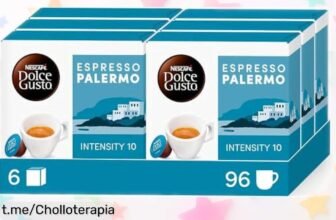 Impresionante pack de 96 cápsulas Nescafé Dolce Gusto Espresso Palermo, sabor intenso al mejor precio loco: ¡Café rico siempre a mano y sin perderte este chollazo!
