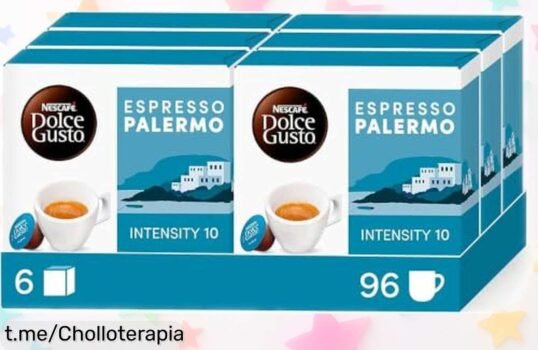 Impresionante pack de 96 cápsulas Nescafé Dolce Gusto Espresso Palermo, sabor intenso al mejor precio loco: ¡Café rico siempre a mano y sin perderte este chollazo!