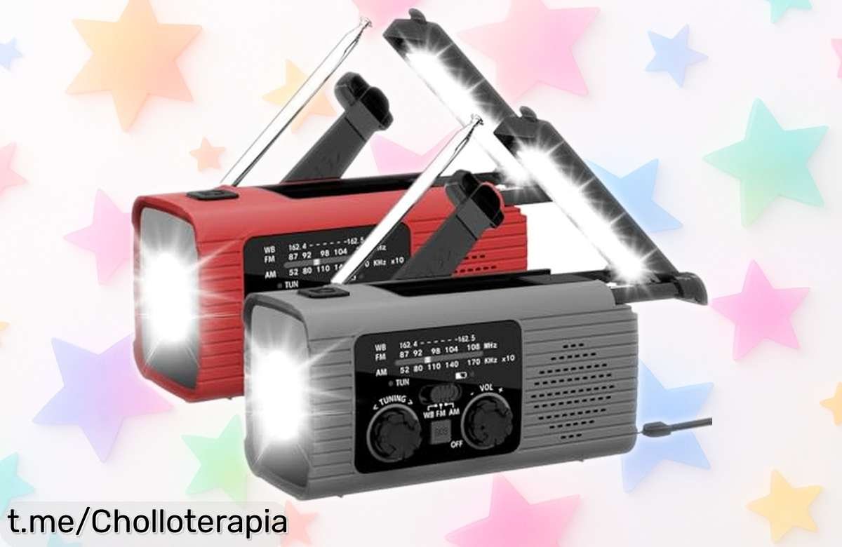 Impresionante radio linterna de emergencia que carga tu móvil y te mantiene informado, ¡no te quedes sin ella a un precio de escándalo! Aprovecha y compra ya para estar siempre preparado.