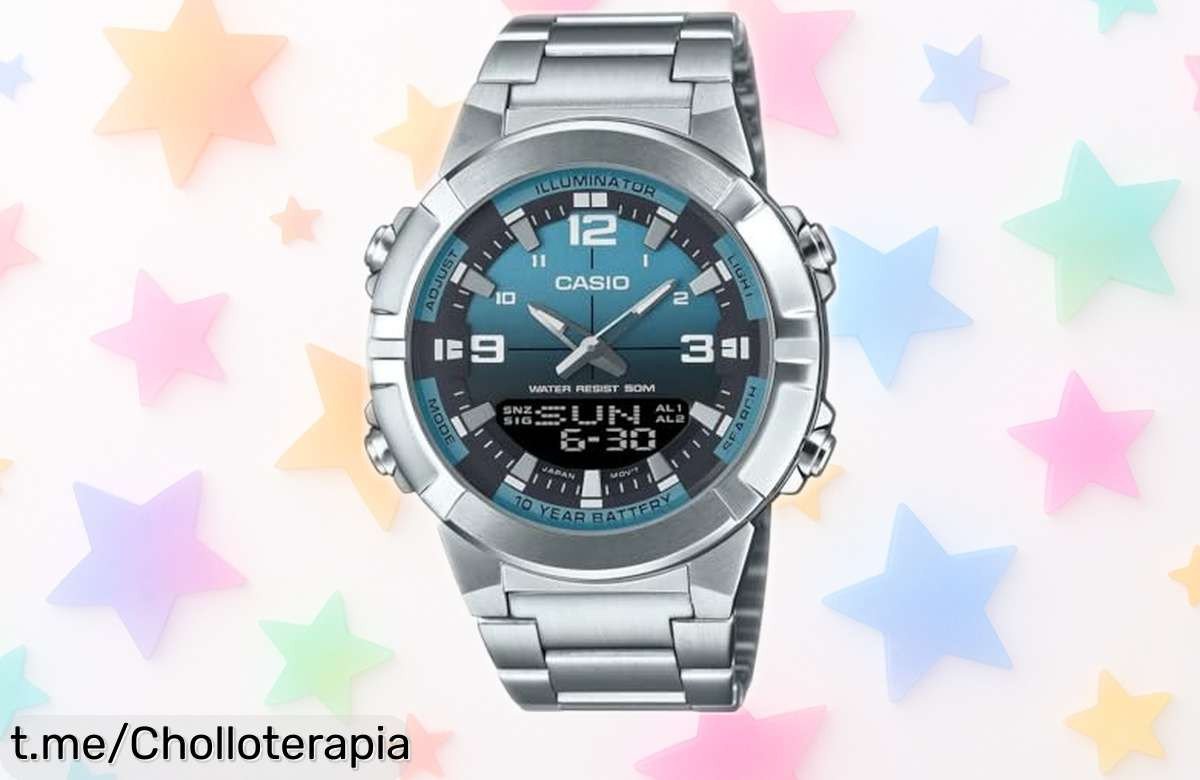 Impresionante reloj analógico-digital Casio para hombre ahora a precio de regalo, ¡no te lo pierdas y sé el que marca la hora con estilo!