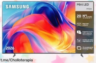 Impresionante televisor gigante Samsung M72H Mini LED con IA a precio locazo: disfruta de 4K y más de 170 canales gratuitos, tu mejor aliado para vivir intensamente cada plan en casa.