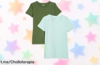 Impresionantes camisetas básicas Amazon Essentials para mujer en pack de 2 a un precio rebajado que ni te imaginas, ¡dale alegría a tus días con estilo y comodidad ahora!