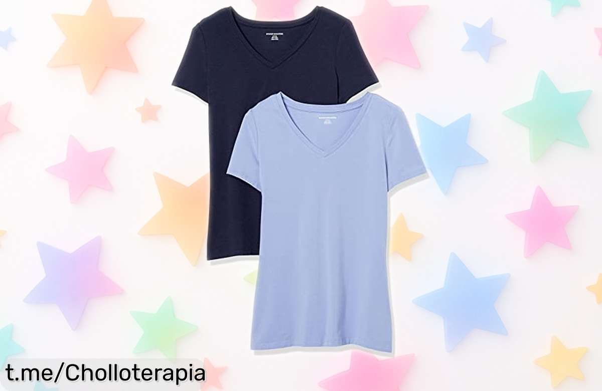 Impresionantes camisetas básicas de manga corta Amazon Essentials en pack de 2 a precio loco, ¡renueva tu armario con estilo y sin complicaciones ya!