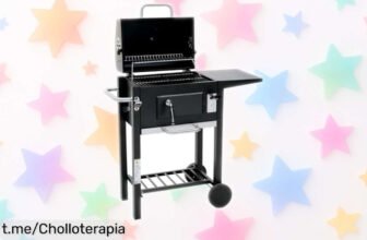 Increíble barbacoa de carbón Vicomte con parrilla resistente y ruedas: ¡chollo perfecto para tus asados en el jardín que no puedes dejar pasar!