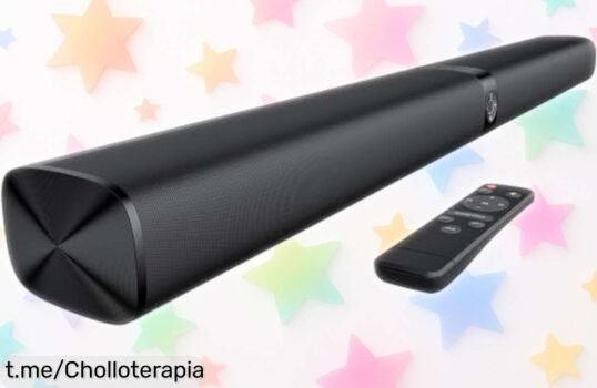Increíble barra de sonido GarageRock con sonido 3D y Bluetooth 5.3 a precio loco: llévate la experiencia de cine a casa mientras disfrutas cada momento mágico.