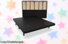 Increíble base tapizada NALUI de acero: súper estable, fácil de montar y a un precio sorprendente que te hará querer tenerla en casa ya. ¡No dejes escapar este ofertón!