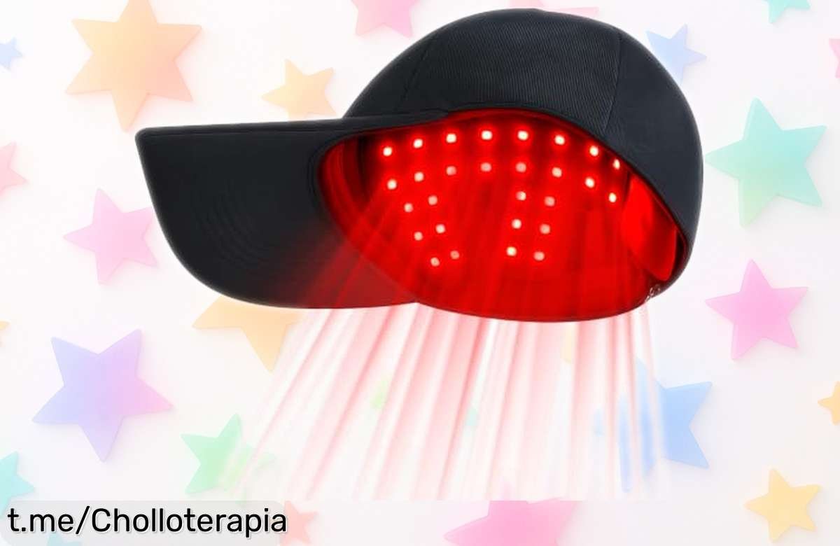 Increíble casco de luz roja y azul Etyceun para cuidar tu cabello, ahora a un precio rebajado que no podrás dejar pasar; ¡dale a tu pelo el mimo que se merece!
