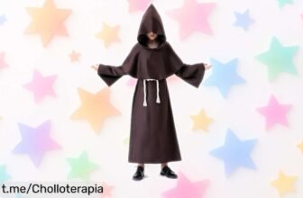 Increíble disfraz de niño con capa gigante tipo medieval de Banchif, un ofertón irresistible que hará brillar su fantasía en Halloween o carnaval. ¡No te lo pierdas y sorpréndelo ya!