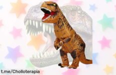 Increíble disfraz hinchable de dinosaurio Trex para adultos, ¡rebajado a un precio loco! Sé el rey de la fiesta y destapa risas. No esperes más, este chollo volará rápido.