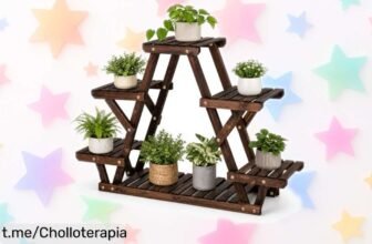 Increíble estante triangular de madera COSTWAY, aprovecha este ofertón y da a tus plantas el hogar que merecen antes de que se agoten. ¡No te quedes sin el tuyo!