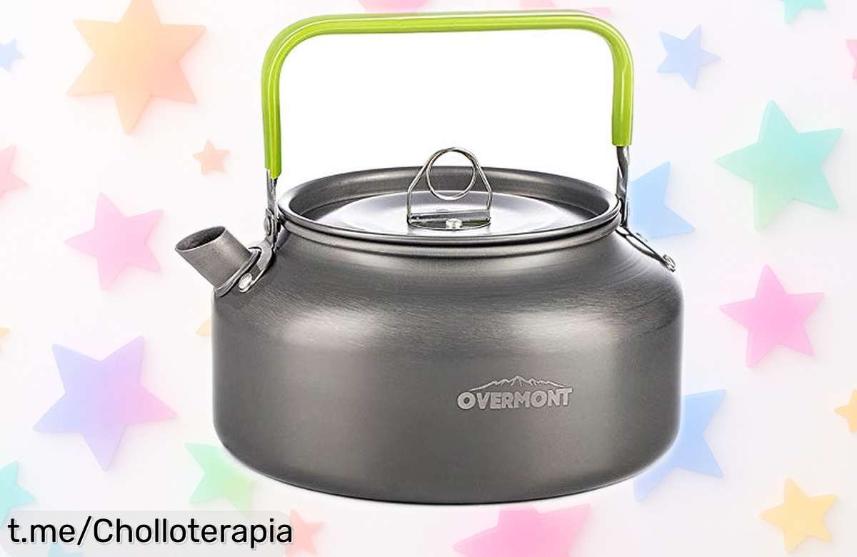 Increíble hervidor portátil Overmont de 1,2 L: calienta rápido y es super resistente. Llévalo a donde quieras y disfruta de tus infusiones en un chollo que no puedes dejar pasar.