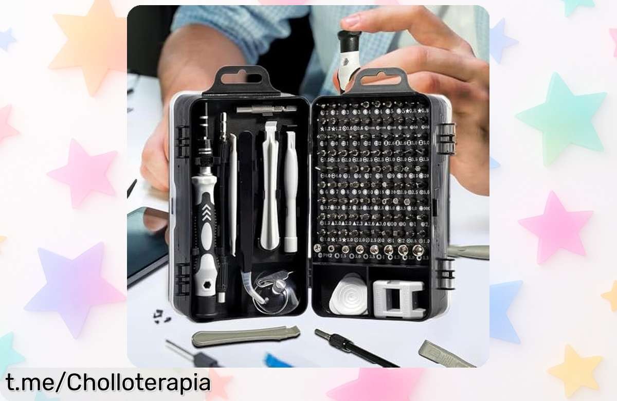 Increíble juego de destornilladores de precisión 115 en 1 que no puedes dejar pasar: repara tus gadgets fácilmente y llévalo donde quieras, ¡aprovéchalo ya!
